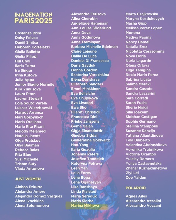 Marina Mikhova - exhibiting photographer at ImageNation Paris 2025